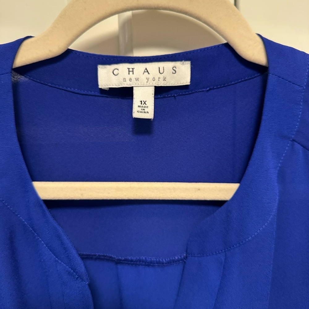 Chaus Royal Blue Women's Blouse - Picture 2 of 3